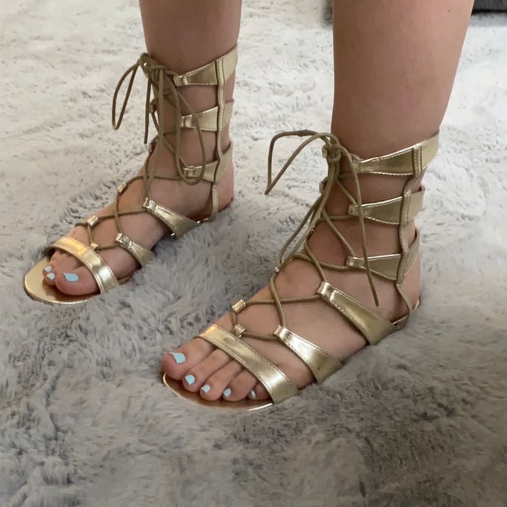 Super cute lace up sandals